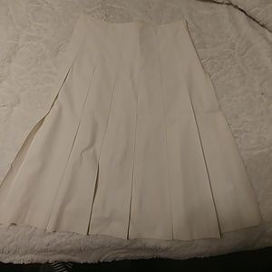 Slightly off white pleated skirt